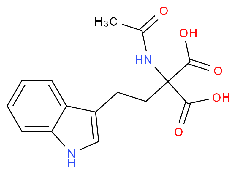 α-Acetamino-α-carboxy-(3-indole)-butyric Acid_分子结构_CAS_408537-42-8)