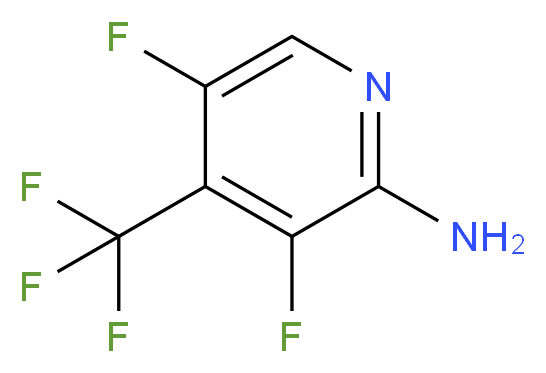 3,5-difluoro-4-(trifluoromethyl)pyridin-2-amine_分子结构_CAS_883498-68-8
