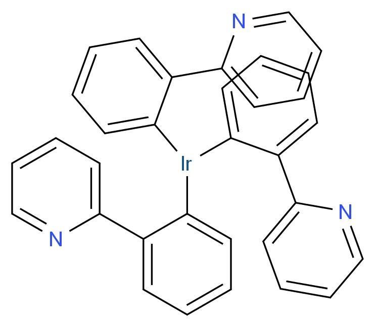 三[2-苯基吡啶-C2,N]铱(III)_分子结构_CAS_94928-86-6)
