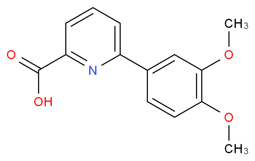 6-(3,4-dimethoxyphenyl)pyridine-2-carboxylic acid_分子结构_CAS_479225-16-6