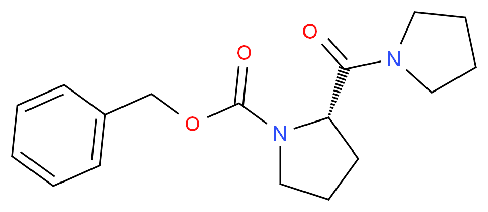 benzyl (2S)-2-(pyrrolidine-1-carbonyl)pyrrolidine-1-carboxylate_分子结构_CAS_50888-84-1