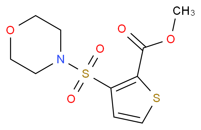 Methyl 3-(morpholin-4-ylsulfonyl)thiophene-2-carboxylate_分子结构_CAS_)