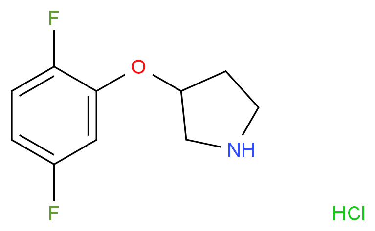 3-(2,5-Difluorophenoxy)pyrrolidine hydrochloride_分子结构_CAS_1185298-02-5)