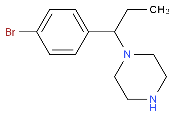 1-[1-(4-bromophenyl)propyl]piperazine_分子结构_CAS_)