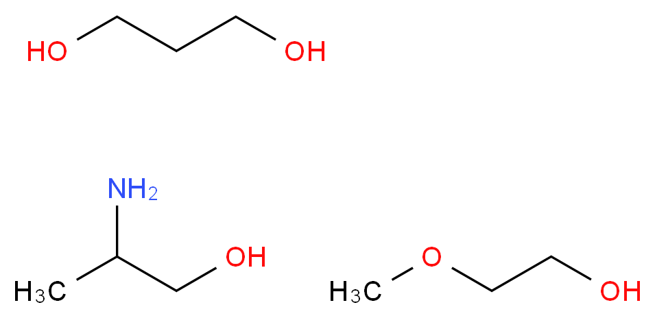 2-aminopropan-1-ol; 2-methoxyethan-1-ol; propane-1,3-diol_分子结构_CAS_77110-54-4