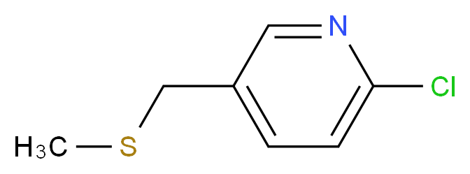 2-Chloro-5-[(methylthio)methyl]pyridine_分子结构_CAS_1021870-94-9)