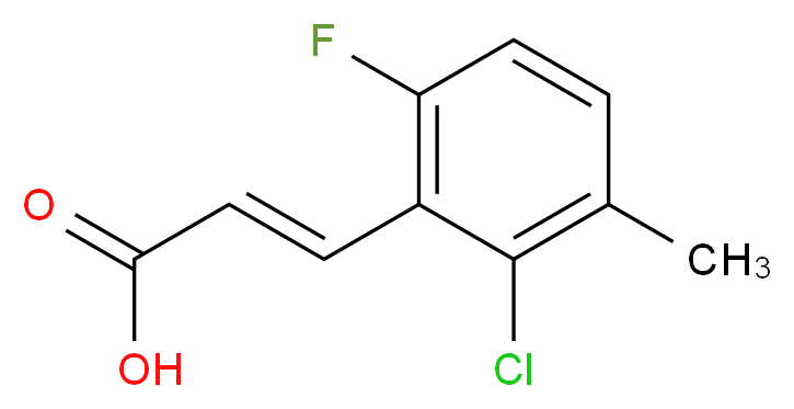 2-Chloro-6-fluoro-3-methylcinnamic acid_分子结构_CAS_261762-89-4)