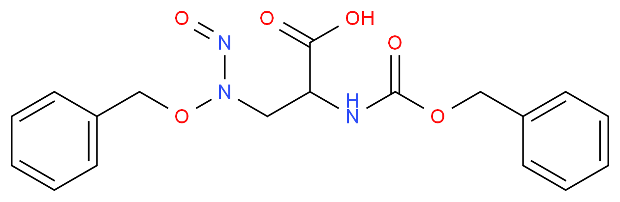 3-[(benzyloxy)(nitroso)amino]-2-{[(benzyloxy)carbonyl]amino}propanoic acid_分子结构_CAS_1286490-16-1