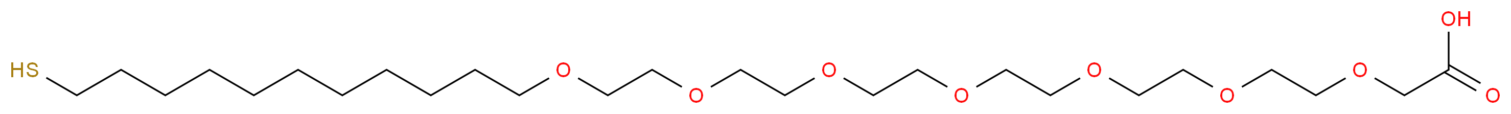 23-(9-Mercaptononyl)-3,6,9,12,15,18,21-heptaoxatricosanoic Acid _分子结构_CAS_221222-49-7)