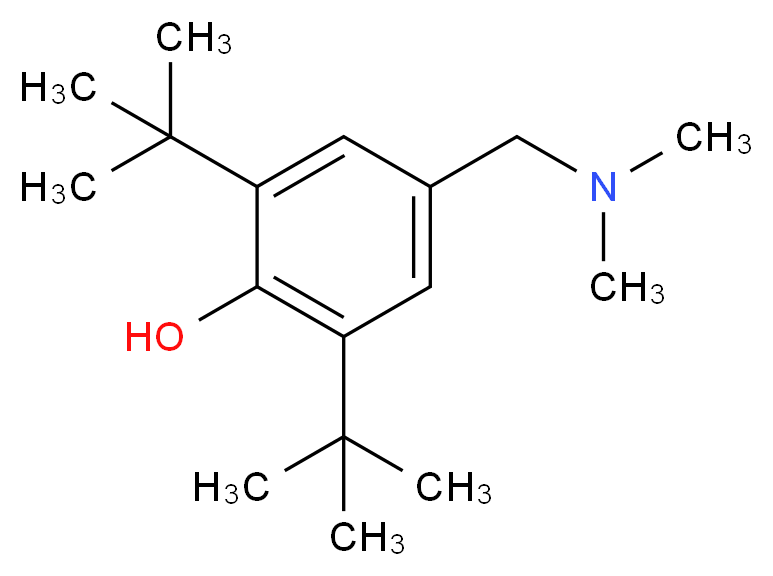 2,6-二-叔丁基-4-(二甲氨基甲基)苯酚_分子结构_CAS_88-27-7)