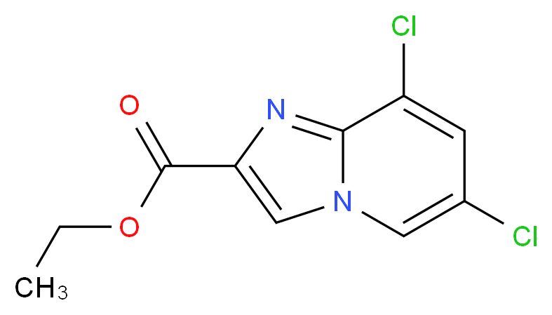 Ethyl 6,8-dichloroimidazo[1,2-a]pyridine-2-carboxylate_分子结构_CAS_)