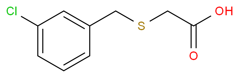 2-{[(3-chlorophenyl)methyl]sulfanyl}acetic acid_分子结构_CAS_34722-33-3