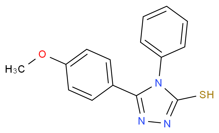 5-(4-Methoxy-phenyl)-4-phenyl-4H-[1,2,4]triazole-3-thiol_分子结构_CAS_91759-68-1)