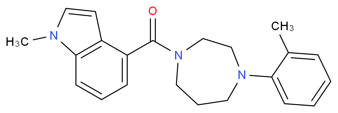 1-methyl-4-{[4-(2-methylphenyl)-1,4-diazepan-1-yl]carbonyl}-1H-indole_分子结构_CAS_)