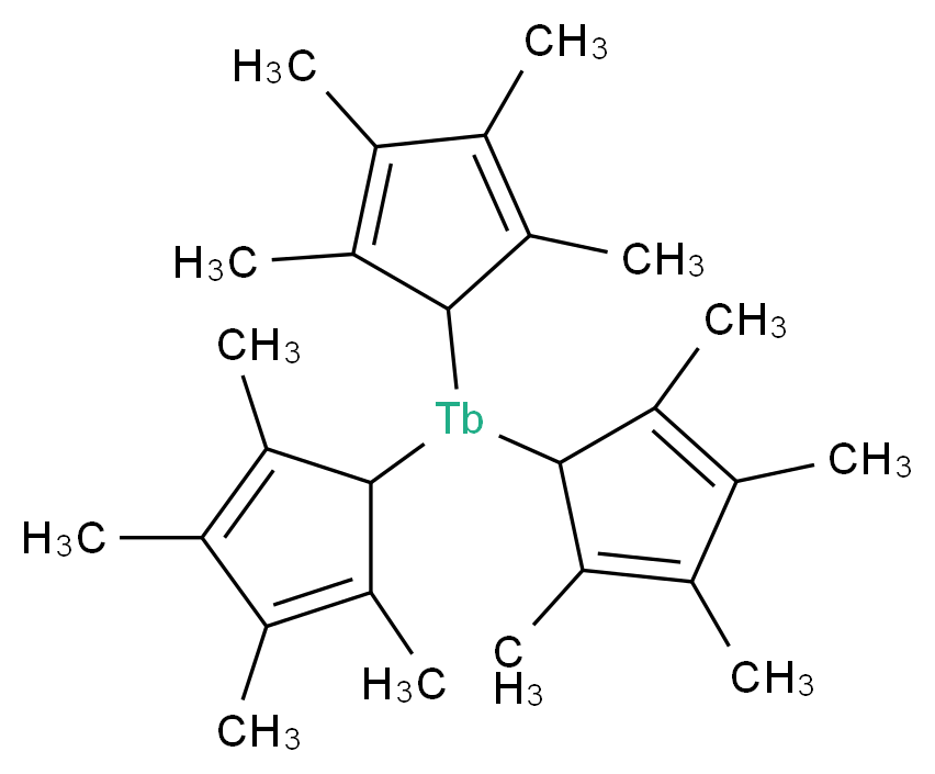 tris(2,3,4,5-tetramethylcyclopenta-2,4-dien-1-yl)terbium_分子结构_CAS_148607-25-4