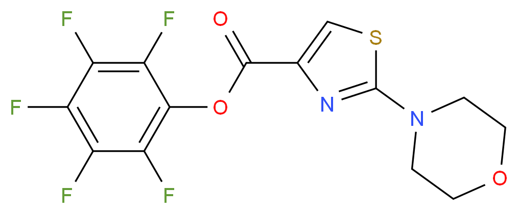 pentafluorophenyl 2-(morpholin-4-yl)-1,3-thiazole-4-carboxylate_分子结构_CAS_921939-02-8