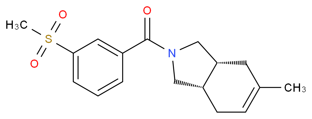 (3aR*,7aS*)-5-methyl-2-[3-(methylsulfonyl)benzoyl]-2,3,3a,4,7,7a-hexahydro-1H-isoindole_分子结构_CAS_)