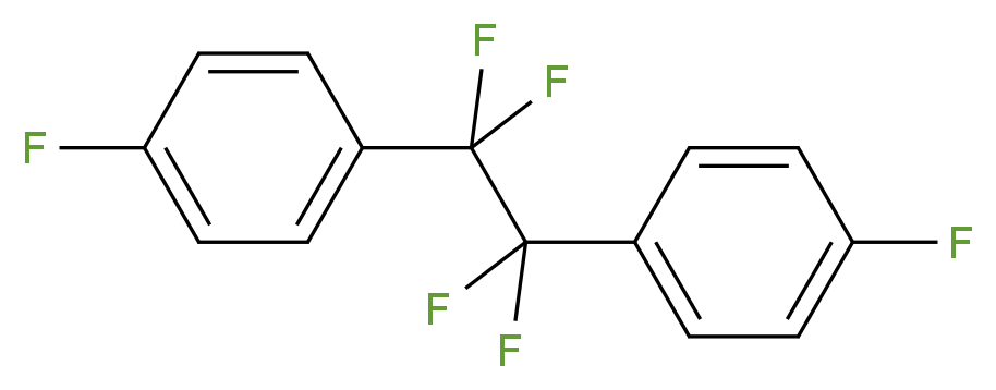 1-fluoro-4-[1,1,2,2-tetrafluoro-2-(4-fluorophenyl)ethyl]benzene_分子结构_CAS_4100-99-6