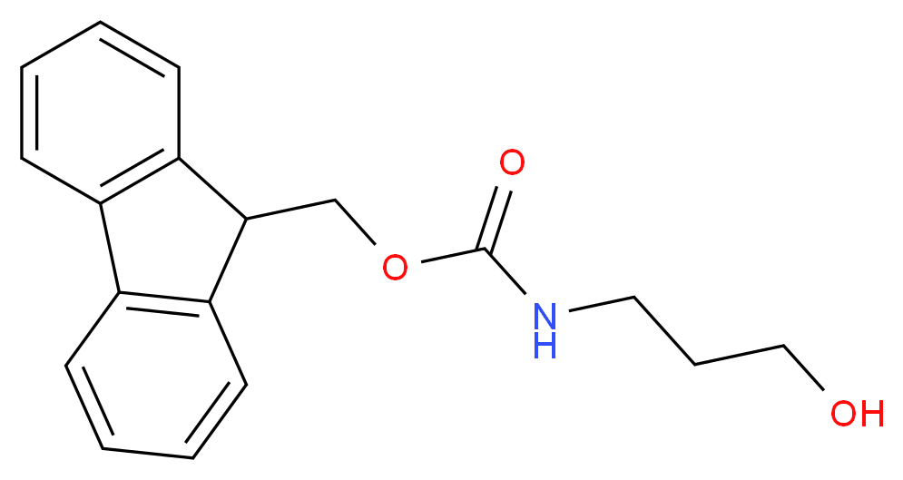 N-(9-Fluorenylmethoxycarbonyl)-3-aminopropan-1-ol_分子结构_CAS_)