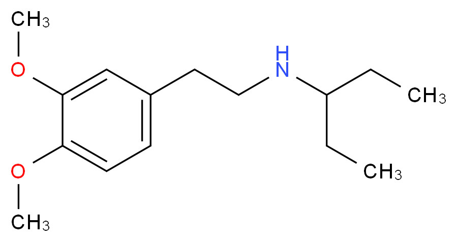 N-[2-(3,4-dimethoxyphenyl)ethyl]pentan-3-amine_分子结构_CAS_461408-09-3)