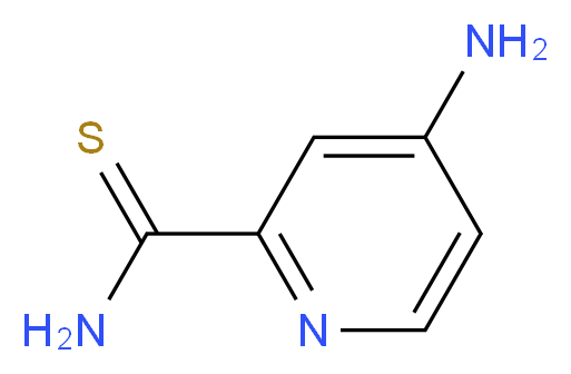 4-Aminopyridine-2-carbothioamide_分子结构_CAS_1343641-19-9)