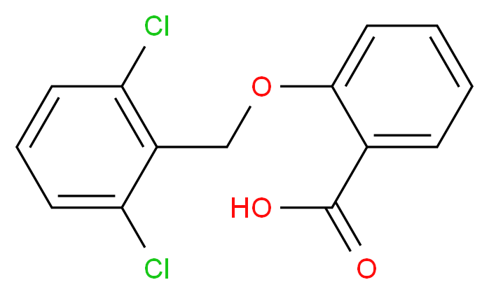 2-[(2,6-Dichlorobenzyl)oxy]benzoic acid_分子结构_CAS_)