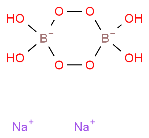 disodium tetrahydroxy-1,2,4,5,3,6-tetraoxadiborinane-3,6-diuide_分子结构_CAS_10486-00-7