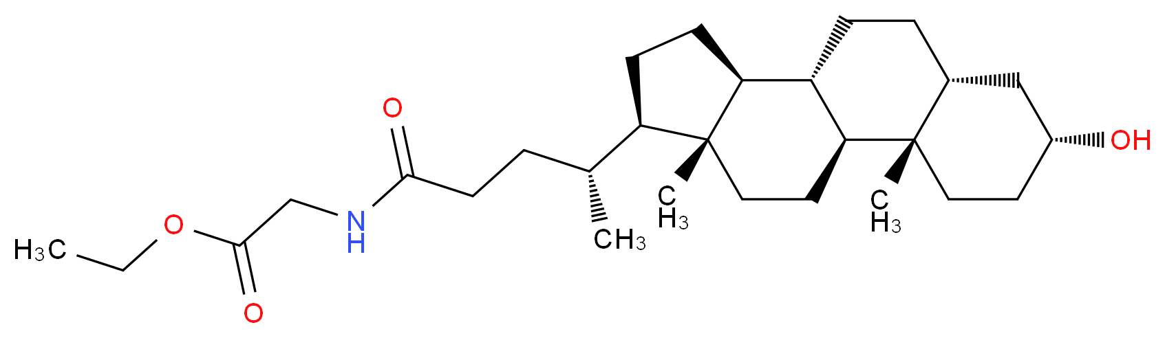 Glycolithocholic acid ethyl ester_分子结构_CAS_100929-89-3)