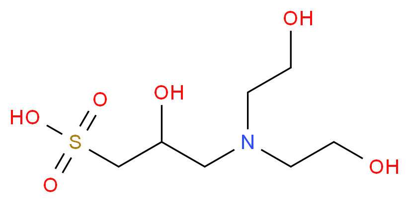 3-[Bis(2-hydroxyethyl)amino]-2-hydroxy-1-propanesulfonic acid_分子结构_CAS_68399-80-4)