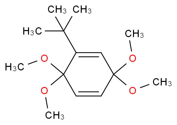 1-tert-butyl-3,3,6,6-tetramethoxycyclohexa-1,4-diene_分子结构_CAS_134962-83-7