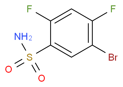 5-bromo-2,4-difluorobenzene-1-sulfonamide_分子结构_CAS_287172-65-0