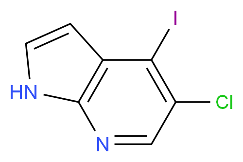 5-chloro-4-iodo-1H-pyrrolo[2,3-b]pyridine_分子结构_CAS_1020056-77-2