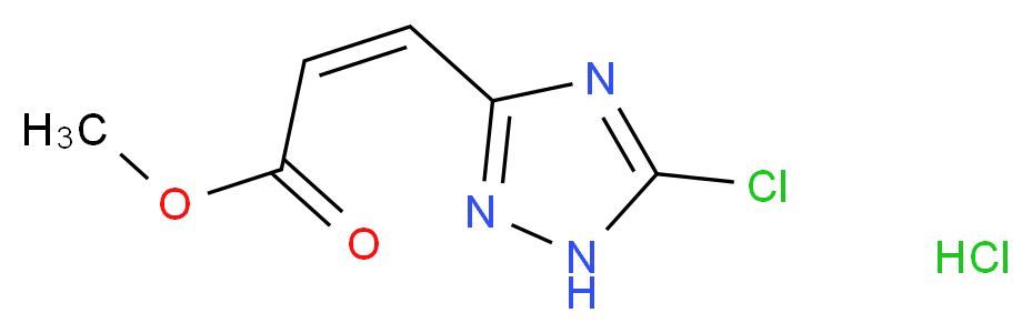 Methyl (2Z)-3-(5-chloro-1H-1,2,4-triazol-3-yl)acrylate hydrochloride_分子结构_CAS_)