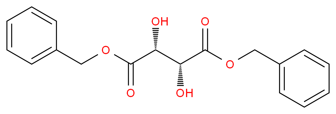 1,4-dibenzyl (2R,3R)-2,3-dihydroxybutanedioate_分子结构_CAS_622-00-4