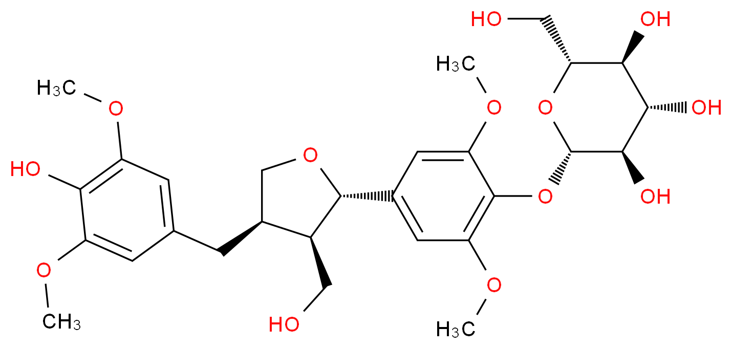 5,5'-Dimethoxylariciresinol 4-O-glucoside_分子结构_CAS_154418-16-3)