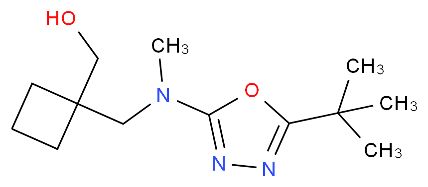 (1-{[(5-tert-butyl-1,3,4-oxadiazol-2-yl)(methyl)amino]methyl}cyclobutyl)methanol_分子结构_CAS_)