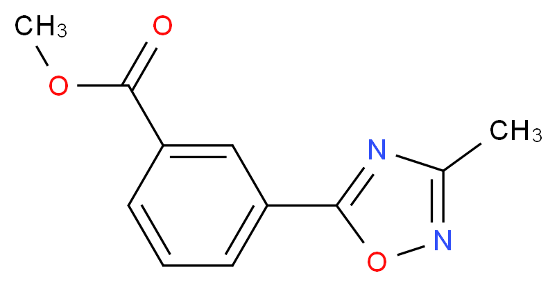 Methyl 3-(3-methyl-1,2,4-oxadiazol-5-yl)benzoate 97%_分子结构_CAS_921938-57-0)
