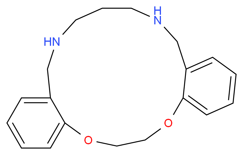2,5-dioxa-13,17-diazatricyclo[17.4.0.0<sup>6</sup>,<sup>1</sup><sup>1</sup>]tricosa-1(23),6,8,10,19,21-hexaene_分子结构_CAS_65639-43-2