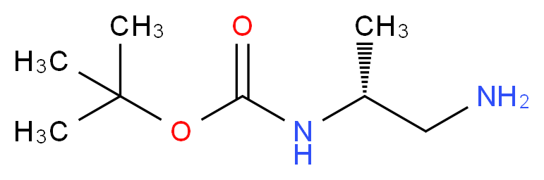 tert-butyl N-[(2R)-1-aminopropan-2-yl]carbamate_分子结构_CAS_100927-10-4