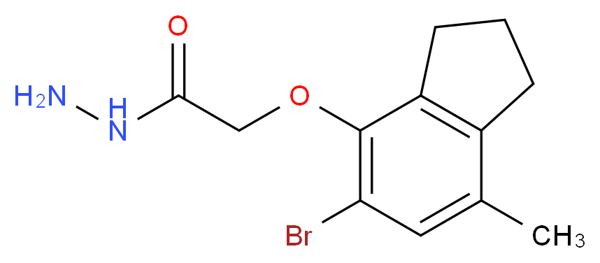 2-[(5-bromo-7-methyl-2,3-dihydro-1H-inden-4-yl)oxy]acetohydrazide_分子结构_CAS_303010-22-2