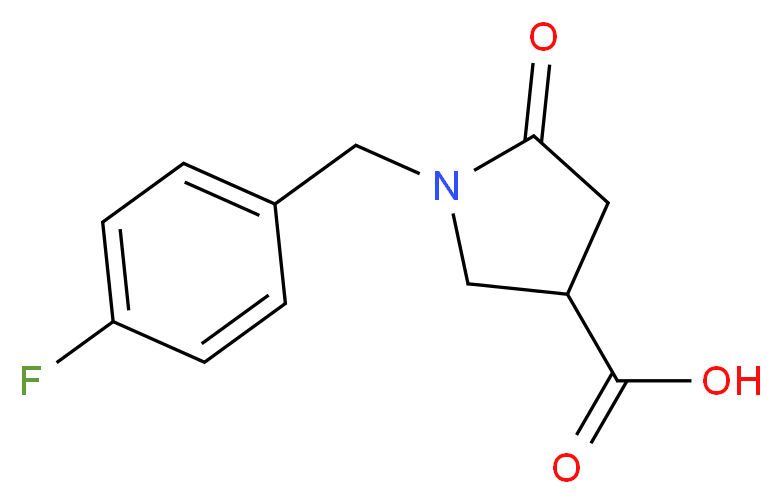 1-(4-fluorobenzyl)-5-oxo-3-pyrrolidinecarboxylic acid_分子结构_CAS_96449-68-2)