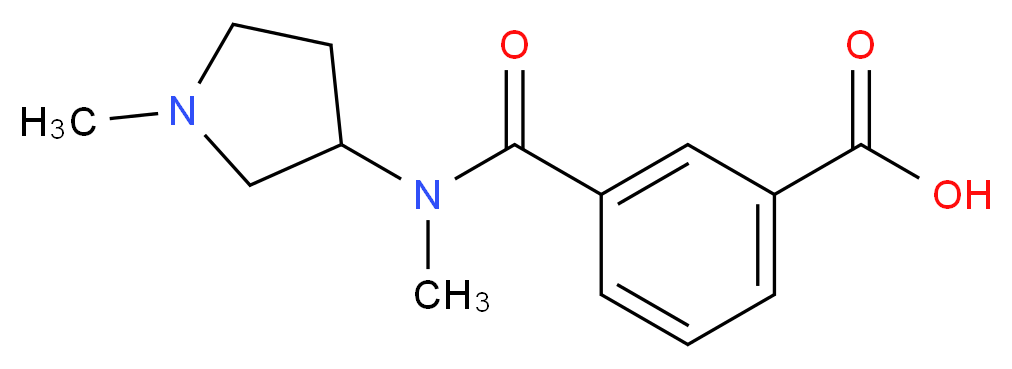 3-{[methyl(1-methylpyrrolidin-3-yl)amino]carbonyl}benzoic acid_分子结构_CAS_)