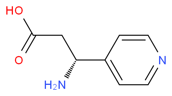 (R)-3-AMINO-3-(PYRIDIN-4-YL)PROPANOIC ACID_分子结构_CAS_678969-18-1)