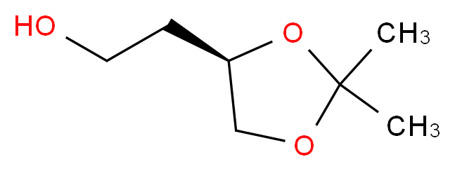 2-[(4R)-2,2-dimethyl-1,3-dioxolan-4-yl]ethan-1-ol_分子结构_CAS_70005-89-9