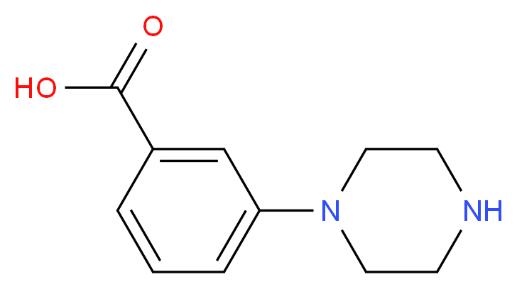 3-(piperazin-1-yl)benzoic acid_分子结构_CAS_446831-28-3