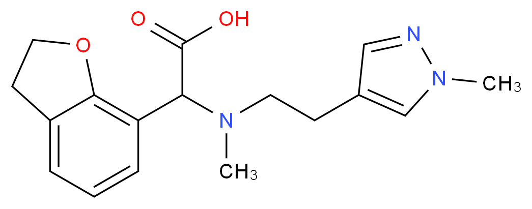 2,3-dihydro-1-benzofuran-7-yl{methyl[2-(1-methyl-1H-pyrazol-4-yl)ethyl]amino}acetic acid_分子结构_CAS_)