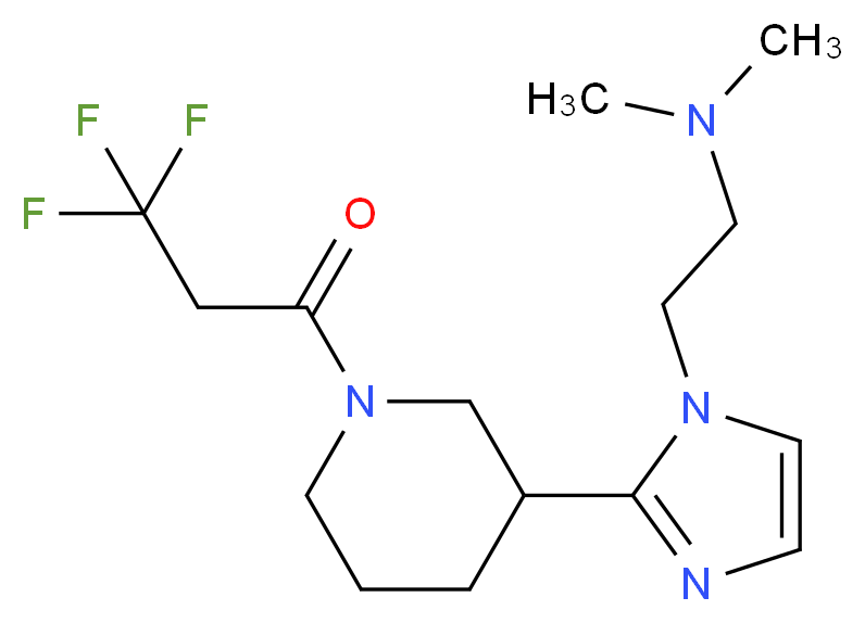 N,N-dimethyl-2-{2-[1-(3,3,3-trifluoropropanoyl)piperidin-3-yl]-1H-imidazol-1-yl}ethanamine_分子结构_CAS_)