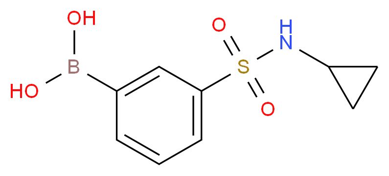 3-(环丙基氨磺酰基)苯硼酸_分子结构_CAS_913835-28-6)