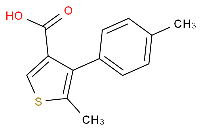 5-Methyl-4-(4-methylphenyl)thiophene-3-carboxylic acid_分子结构_CAS_667435-56-5)