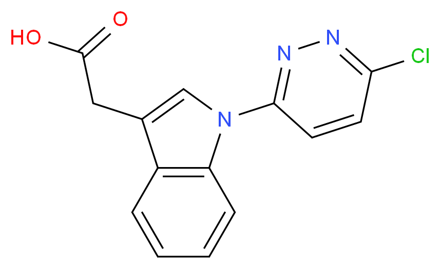 2-[1-(6-Chloro-3-pyridazinyl)-1H-indol-3-yl]-acetic acid_分子结构_CAS_)